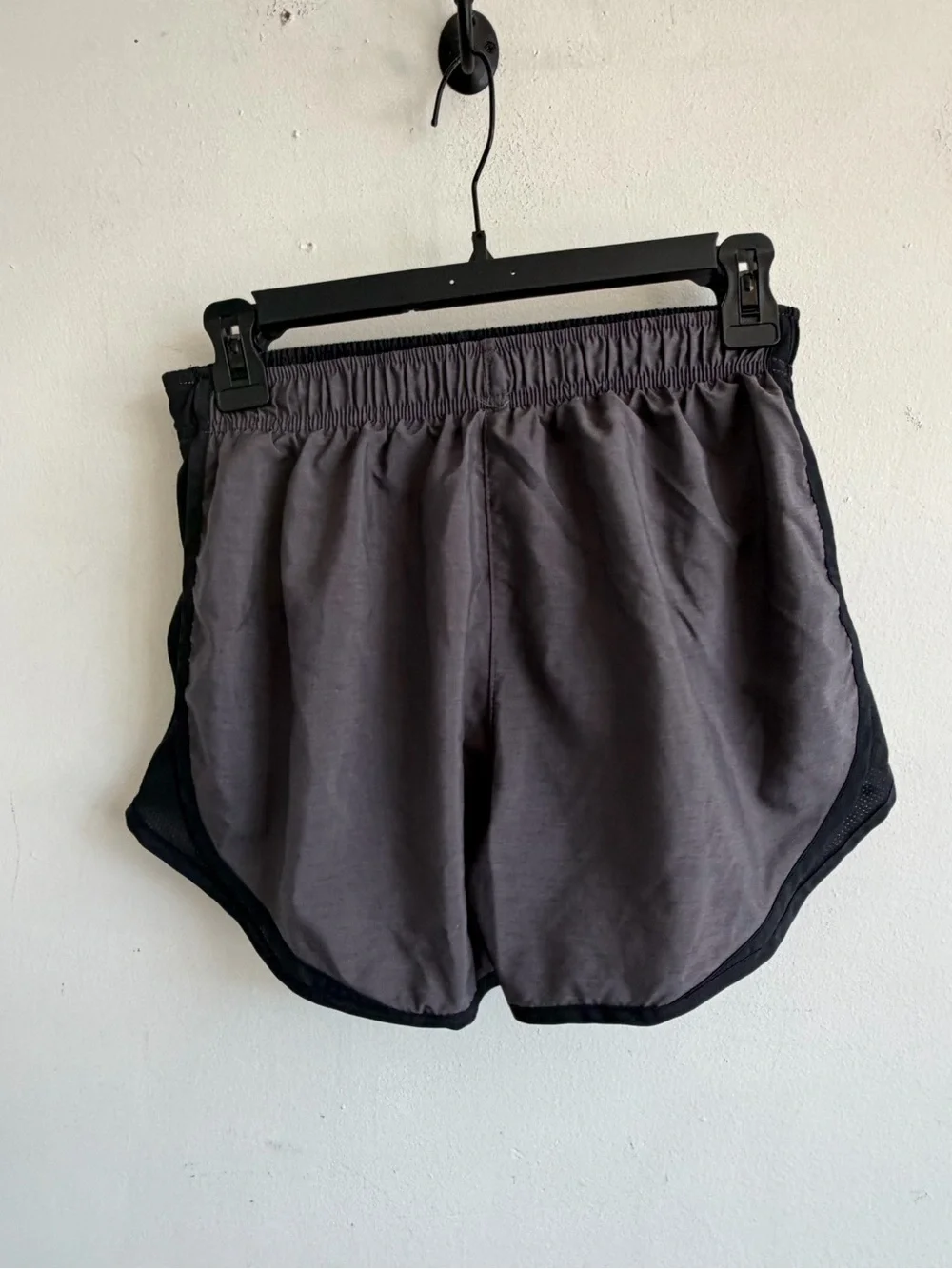Nike Women's Gray Athletic Shorts with Black Trim